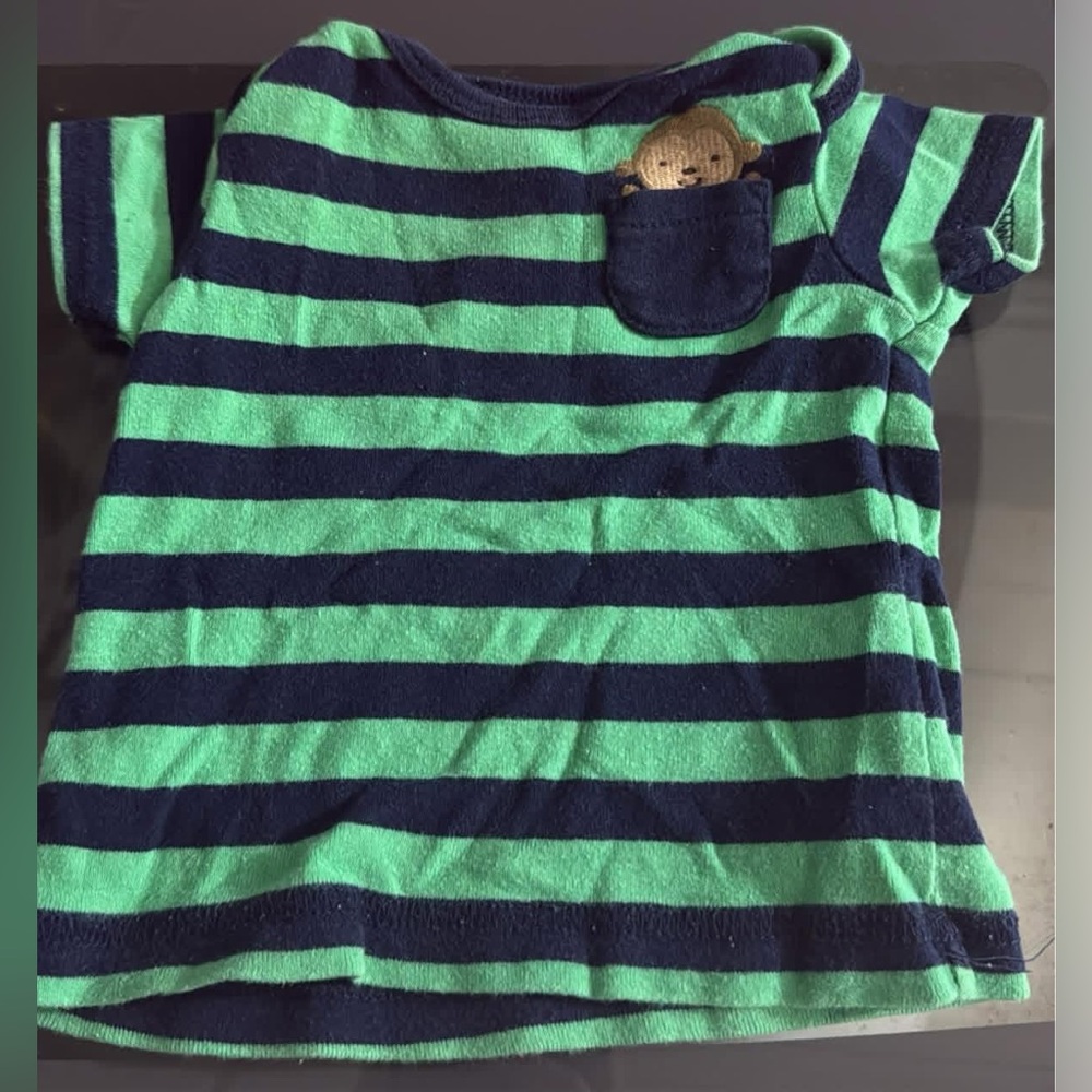 Striped Green and Blue Kids Shirt